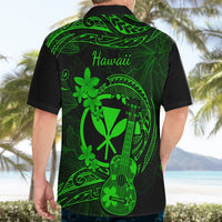 Hawaii Hawaiian Shirt Ukulele Mix Polynesian Plumeria Green Version LT14 - Polynesian Pride