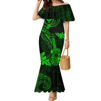 Hawaii Mermaid Dress Ukulele Mix Polynesian Plumeria Green Version LT14 Women Green - Polynesian Pride