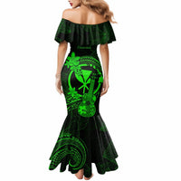Hawaii Mermaid Dress Ukulele Mix Polynesian Plumeria Green Version LT14 - Polynesian Pride