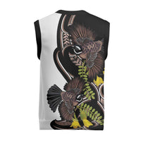 New Zealand Valentines Day Christmas Knitted V-Neck Vest Piwakawaka Lovers Maori Koru Tattoo - Polynesian Pride