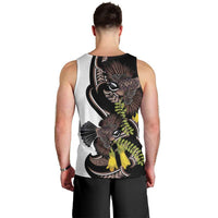 New Zealand Valentines Day Men Tank Top Piwakawaka Lovers Maori Koru Tattoo - Polynesian Pride