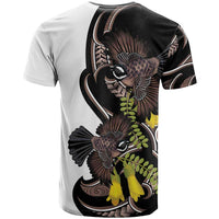 New Zealand Valentines Day T Shirt Piwakawaka Lovers Maori Koru Tattoo - Polynesian Pride