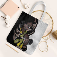 New Zealand Valentines Day Tote Bag Piwakawaka Lovers Maori Koru Tattoo - Polynesian Pride