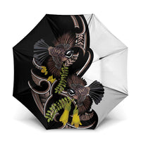 New Zealand Valentines Day Umbrella Piwakawaka Lovers Maori Koru Tattoo - Polynesian Pride