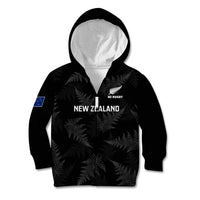 Personalised New Zealand Silver Fern Rugby Kid Hoodie 2023 Go Aotearoa World Cup LT14 - Polynesian Pride