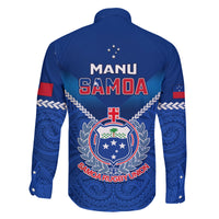 Samoa Rugby Family Matching Off Shoulder Short Dress and Hawaiian Shirt 2023 Go Manu Samoa LT14 - Polynesian Pride