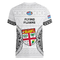 Fiji Rugby Women V Neck T Shirt 2023 Go Champions World Cup Fijian Tapa Pattern LT14 - Polynesian Pride