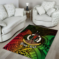 Personalised Vanuatu Family Day Area Rug Happy 26 December Vanuatuan Pig Tusk LT14 - Polynesian Pride