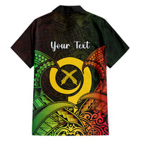 Personalised Vanuatu Family Day Family Matching Off Shoulder Long Sleeve Dress and Hawaiian Shirt Happy 26 December Vanuatuan Pig Tusk LT14 - Polynesian Pride