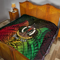 Personalised Vanuatu Family Day Quilt Happy 26 December Vanuatuan Pig Tusk LT14 - Polynesian Pride