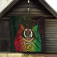 Personalised Vanuatu Family Day Quilt Happy 26 December Vanuatuan Pig Tusk LT14 - Polynesian Pride