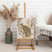 Brown And White Hawaii Chameleon Canvas Wall Art Plumeria Polynesian Tribal Art LT14 - Polynesian Pride