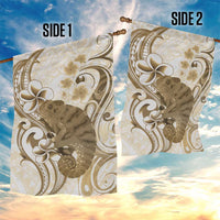 Brown And White Hawaii Chameleon Garden Flag Plumeria Polynesian Tribal Art LT14 - Polynesian Pride