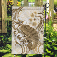 Brown And White Hawaii Chameleon Garden Flag Plumeria Polynesian Tribal Art LT14 Garden Flag Brown - Polynesian Pride