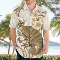 Brown And White Hawaii Chameleon Hawaiian Shirt Plumeria Polynesian Tribal Art LT14 - Polynesian Pride