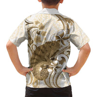 Brown And White Hawaii Chameleon Hawaiian Shirt Plumeria Polynesian Tribal Art LT14 - Polynesian Pride