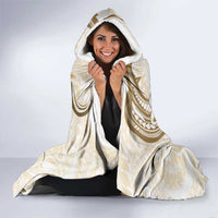 Brown And White Hawaii Chameleon Hooded Blanket Plumeria Polynesian Tribal Art LT14 - Polynesian Pride