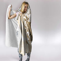 Brown And White Hawaii Chameleon Hooded Blanket Plumeria Polynesian Tribal Art LT14 - Polynesian Pride