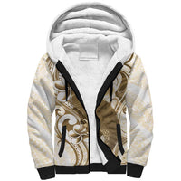 Brown And White Hawaii Chameleon Sherpa Hoodie Plumeria Polynesian Tribal Art LT14 Unisex Brown - Polynesian Pride