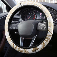 Brown And White Hawaii Chameleon Steering Wheel Cover Plumeria Polynesian Tribal Art LT14 - Polynesian Pride