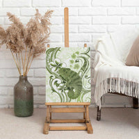 Green And White Hawaii Chameleon Canvas Wall Art Plumeria Polynesian Tribal Art LT14 - Polynesian Pride