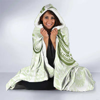 Green And White Hawaii Chameleon Hooded Blanket Plumeria Polynesian Tribal Art LT14 - Polynesian Pride