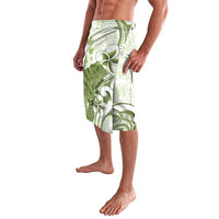 Green And White Hawaii Chameleon Lavalava Plumeria Polynesian Tribal Art LT14 - Polynesian Pride