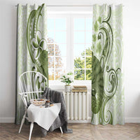 Green And White Hawaii Chameleon Window Curtain Plumeria Polynesian Tribal Art LT14 - Polynesian Pride