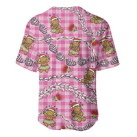 Pink Palaka Hawaii Mele Kalikimaka Baseball Jersey Ohia Lehua Shell Leis Funny Gingerbread Santa LT14 - Polynesian Pride