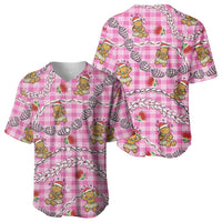 Pink Palaka Hawaii Mele Kalikimaka Baseball Jersey Ohia Lehua Shell Leis Funny Gingerbread Santa LT14 - Polynesian Pride