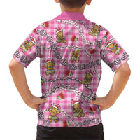 Pink Palaka Hawaii Mele Kalikimaka Family Matching Puletasi and Hawaiian Shirt Ohia Lehua Shell Leis Funny Gingerbread Santa - Polynesian Pride