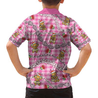 Pink Palaka Hawaii Mele Kalikimaka Family Matching Summer Maxi Dress and Hawaiian Shirt Ohia Lehua Shell Leis Funny Gingerbread Santa - Polynesian Pride