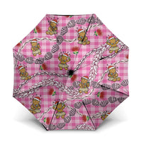 Pink Palaka Hawaii Mele Kalikimaka Umbrella Ohia Lehua Shell Leis Funny Gingerbread Santa - Polynesian Pride