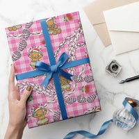 Pink Palaka Hawaii Mele Kalikimaka Wrapping Paper Ohia Lehua Shell Leis Funny Gingerbread Santa LT14 - Polynesian Pride