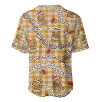 Gold Palaka Hawaii Mele Kalikimaka Baseball Jersey Ohia Lehua Shell Leis Funny Gingerbread Santa LT14 - Polynesian Pride
