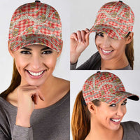 Red Palaka Hawaii Mele Kalikimaka Classic Cap Ohia Lehua Shell Leis Funny Gingerbread Santa LT14 - Polynesian Pride