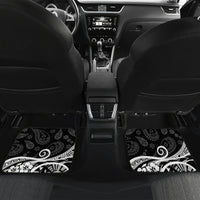 Black Polynesia Paisley Car Mats Polynesian With Tropical Flowers LT14 - Polynesian Pride