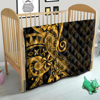 Gold Polynesia Paisley Quilt Polynesian With Tropical Flowers LT14 - Polynesian Pride