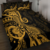 Gold Polynesia Paisley Quilt Bed Set Polynesian With Tropical Flowers LT14 - Polynesian Pride