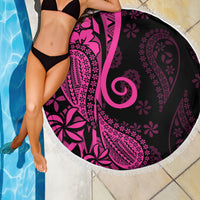Pink Polynesia Paisley Beach Blanket Polynesian With Tropical Flowers LT14 - Polynesian Pride