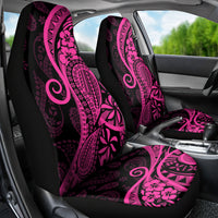Pink Polynesia Paisley Car Seat Cover Polynesian With Tropical Flowers LT14 - Polynesian Pride