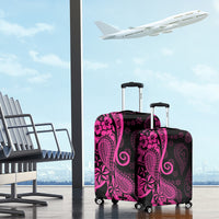 Pink Polynesia Paisley Luggage Cover Polynesian With Tropical Flowers LT14 - Polynesian Pride