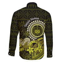 Lime Green Talofa Samoa Family Matching Tank Maxi Dress and Hawaiian Shirt Samoan Kava Bowl Siapo Pattern LT14 - Polynesian Pride