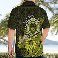 Lime Green Talofa Samoa Hawaiian Shirt Samoan Kava Bowl Siapo Pattern LT14 - Polynesian Pride