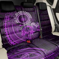 Purple Talofa Samoa Back Car Seat Cover Samoan Kava Bowl Siapo Pattern LT14 - Polynesian Pride