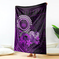 Purple Talofa Samoa Blanket Samoan Kava Bowl Siapo Pattern LT14 Purple - Polynesian Pride