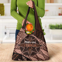 Malo e lelei Tonga Grocery Bag Tongan Ngatu Pattern Vintage Vibes LT14 - Polynesian Pride
