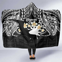 Ekamowir Omo Nauru Hooded Blanket Naoero Twelve-pointed Star Polynesian Tattoo LT14 One Size Black - Polynesian Pride