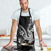 Black Aloha Hawaii Apron Polynesian Shark Tattoo With Plumeria LT14 - Polynesian Pride