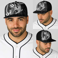 Black Aloha Hawaii Baseball Net Cap Polynesian Shark Tattoo With Plumeria LT14 - Polynesian Pride